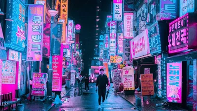 Ночные фото Сеула доказывают, что будущее уже здесь