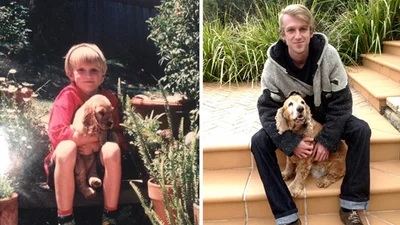 Тогда и сейчас: люди показали трогательные фото, как взрослели со своими собаками