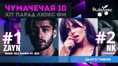 Чумачечая 10: ZAYN и Sia заняли первое место люксового хит-парада
