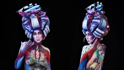 Яркие разрисованные тела с Всемирного фестиваля боди-арта 2018