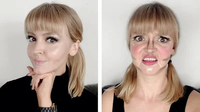 Жінка кумедно показує, що ідеальні фото в Instagram далекі від реальності