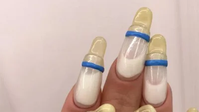 Дикий треш: нігті у вигляді пляшечок з дитячим харчуванням