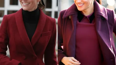 Королевские войны: Кейт Миддлтон и Меган Маркл вышли в свет в похожих нарядах