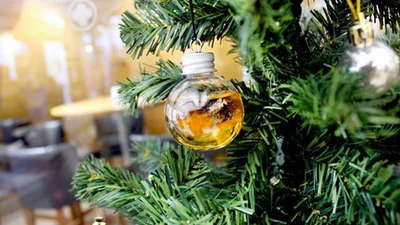 Алкогольные украшения на елку - именно то, чего нам всем так не хватало