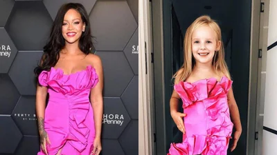 Талантливый ребенок: 5-летняя девочка копирует звездные образы с красных дорожек