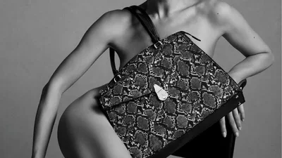 В новой пикантной фотосессии Ирина Шейк прикрыла прелести только крошечной сумочкой