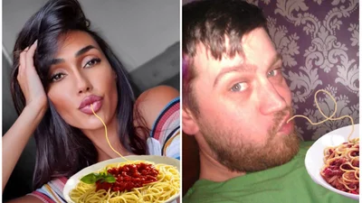 К гламурным селфи с Instagram прифотошопили спагетти, и это дико смешно