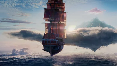 В этом видео ты увидишь летающий над океаном корабль – это реальное природное явление