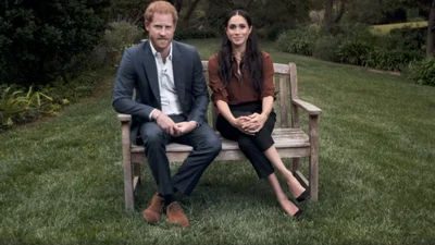 Принц Гарри и Меган Маркл впервые после сложения обязанностей появились на телевидении