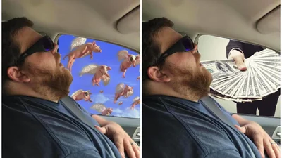 Мужчина заснул во время путешествия с открытым ртом и стал героем смешных мемов