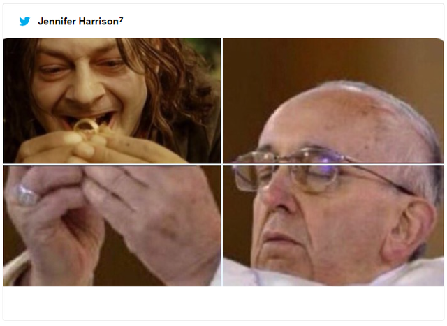 Забавна фотка з Папою Римським стала мемом, який доводить до істерики - фото 494508