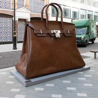 В Лондоні встановили гігантську скульптуру у вигляді сумки - у неї серйозне значення - фото 495486