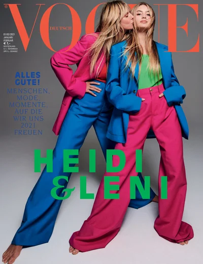 Хайди Клум украсила обложку Vogue вместе с 16-летней дочерью - фото 500010