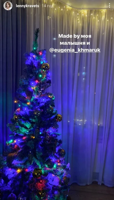 Елена Кравец показала, как ее маленькие дети украсили новогоднюю елку - фото 500098