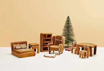 IKEA створила набір пряників, з якого можна зробити і різдвяний будинок, і меблі до нього - фото 500620
