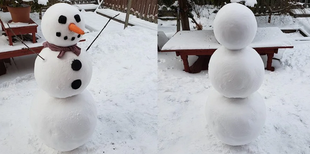 Девушка слепила столь идеального снеговика, что стала звездой сети - фото 502138