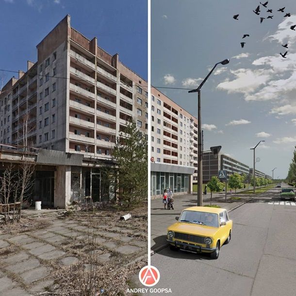 В сети появились фото-реконструкции города Припять, и вот, каким бы он был в 2021 году - фото 503312