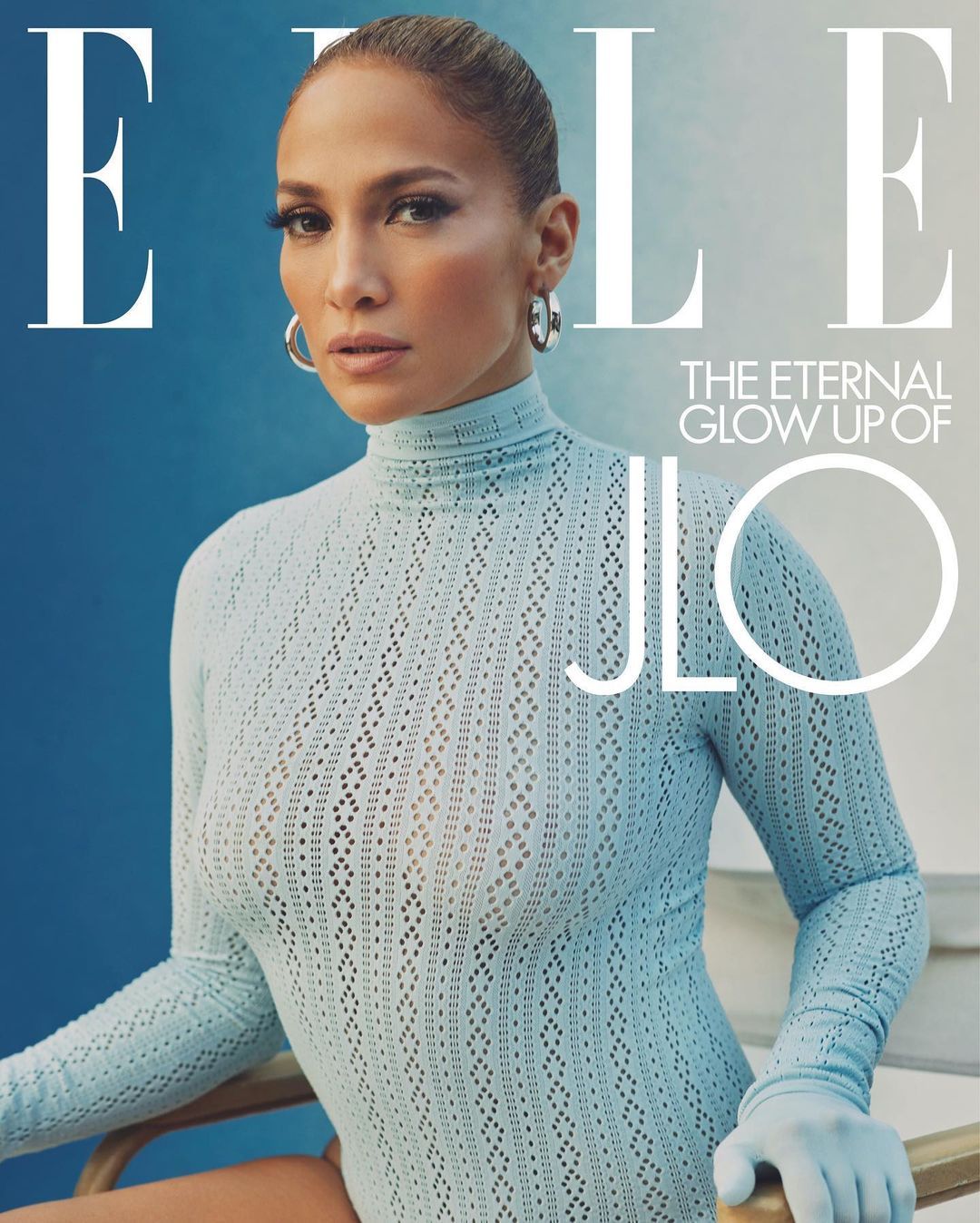 Дженнифер Лопес в сетчатом боди поразила снимками для глянца ELLE - фото 503359