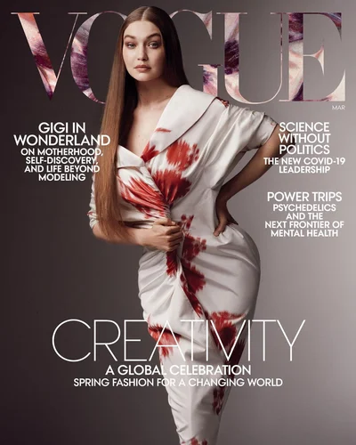 Волшебная Джиджи Хадид впервые после рождения дочери украсила обложку Vogue - фото 505414