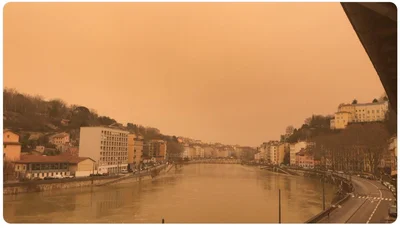 Апокаліптична картинка: небо у Франції стало оранжевим - фото 505581