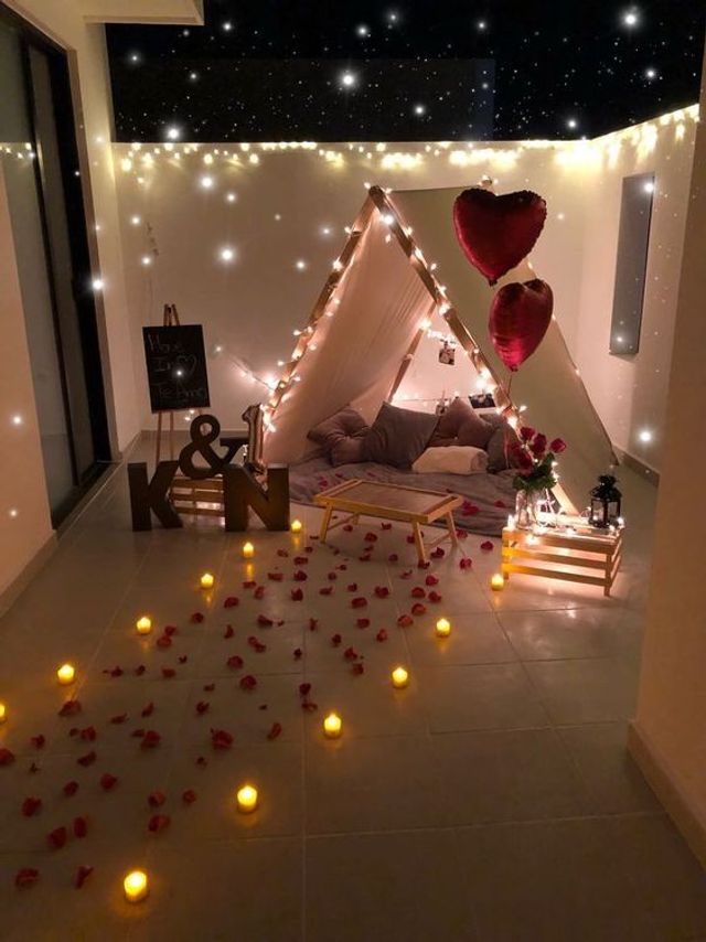 Как романтично украсить комнату на День Валентина - атмосферные идеи - фото 505822
