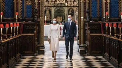 Герцоги Кембриджские посетили Вестминстерское аббатство, где когда-то прошла их свадьба