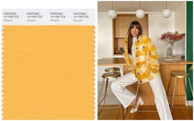 Модні кольори весна-літо 2021 року в одязі - Золотий Marigold - фото 510113