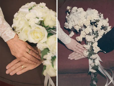 Супруги воссоздали свой свадебный фотосет через 50 лет, и эти кадры наполнены любовью - фото 510236