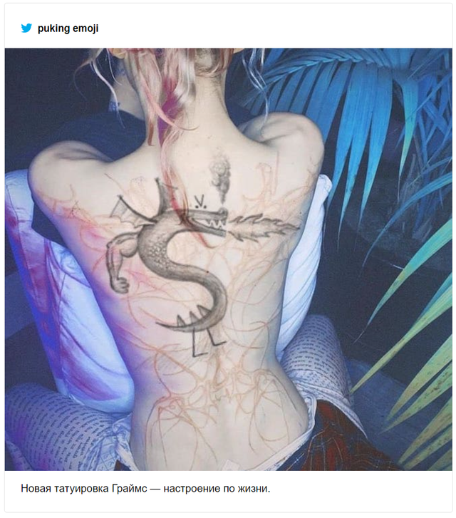 Девушка Илона Маска сделала татуировку, фото с которой быстро стало мемом - фото 512112