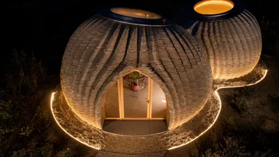 Тебя поразят фото дома из глины, напечатанного на 3D-принтере