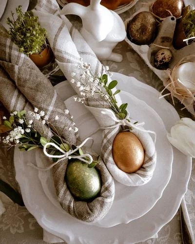 Как украсить стол на Пасху - идеи стильного пасхального декора - фото 513023