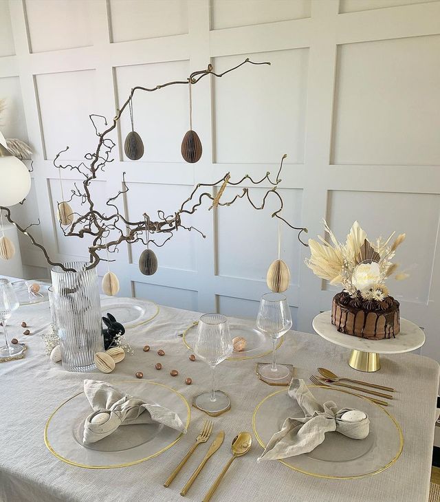 Как украсить стол на Пасху - идеи стильного пасхального декора - фото 513024