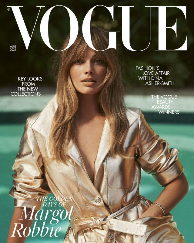 Красотка Марго Робби появилась на обложке Vogue в образах из 70-х - фото 518379