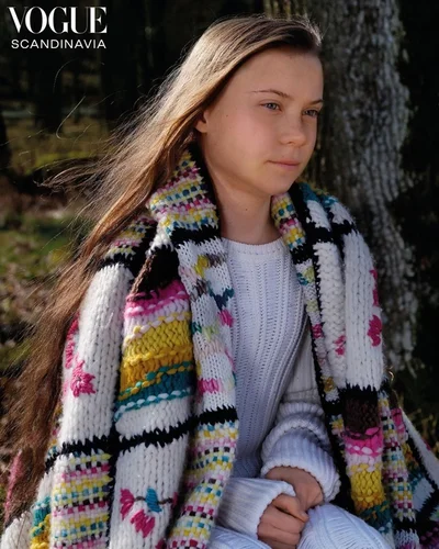18-летняя Грета Тунберг снялась для модного глянца Vogue - фото 521086