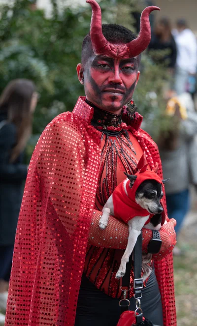 В США прошел парад с собаками в костюмах к Хэллоуину – только лучшие образы - фото 527750