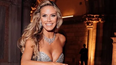 Голая Хайди Клум полакомилась десертом, которым прикрыла интимное место