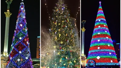 Живі, штучні та скандальні: якими були головні ялинки України за роки Незалежності