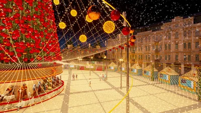 Ялинка під 'куполом': в мережі показали, як прикрасять Софійську площу - фото 532909