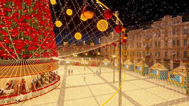 Елка под 'куполом': в сети показали, как украсят Софийскую площадь - фото 532909