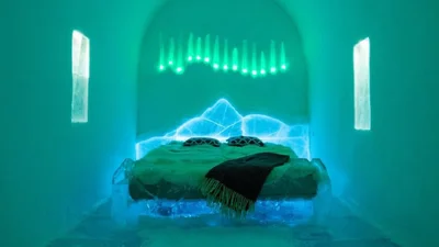 В знаменитому льодяному готелі з'явився вражаючий номер, прикрашений живими квітами