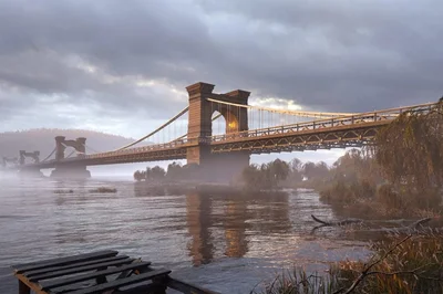 Дизайнер круто визуализировал цепной мост в Киеве, разрушенный более 100 лет назад - фото 536680
