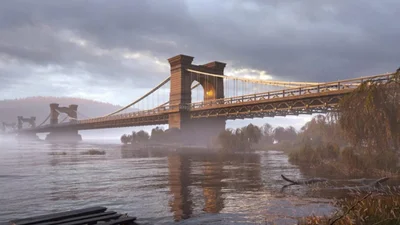 Дизайнер круто визуализировал цепной мост в Киеве, разрушенный более 100 лет назад