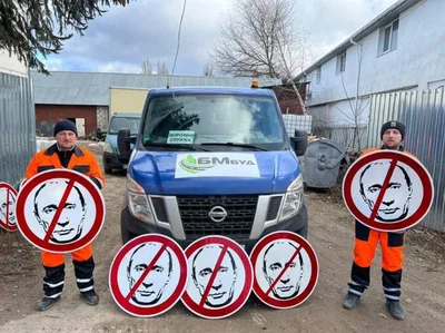 Сообразительные украинцы установили новые дорожные знаки – специально для оккупантов - фото 540213
