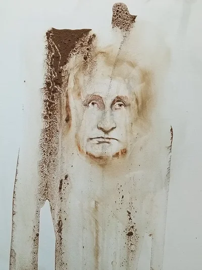 Художник намалював портрет Путіна з собачого лайна - фото 540646