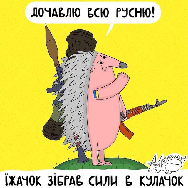 Веселі малюнки з тваринами, які обороняють Україну - фото 540994