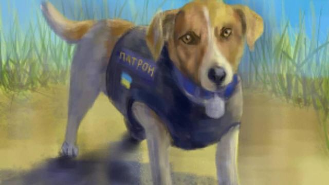 В ГСЧС показали лучшие рисунки пса Патрона - фото 545443