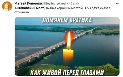 Мемы про Антоновский мост, от которых у россиян бомбит - фото 546887