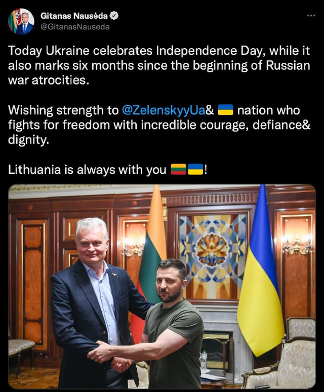 От Бориса Джонсона до LEGO: как мир поздравляет невероятную Украину с Днем Независимости - фото 547979