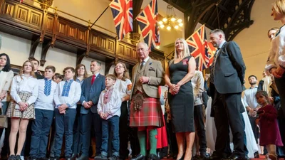 Король Чарльз III познакомился с украинскими беженцами в Шотландии