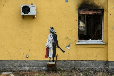 Бенксі підтвердив, що створив сім графіті на Київщині - фото 550714